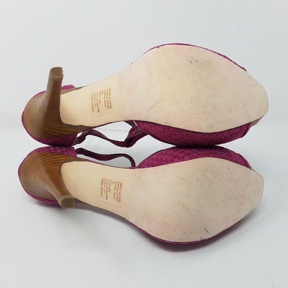 Bakers‎ shoe SHANEL pink peep-toe heels 8B - Picture 6 of 10